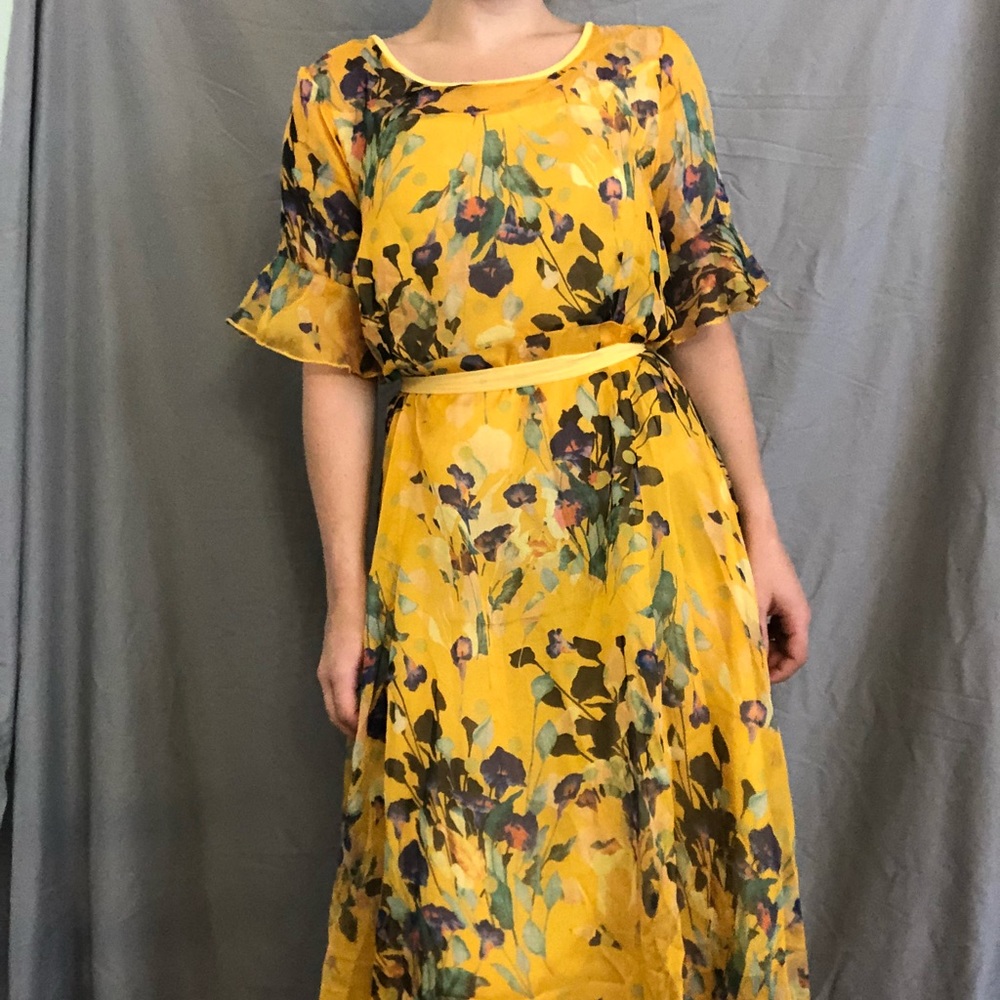 Floral chiffon dress